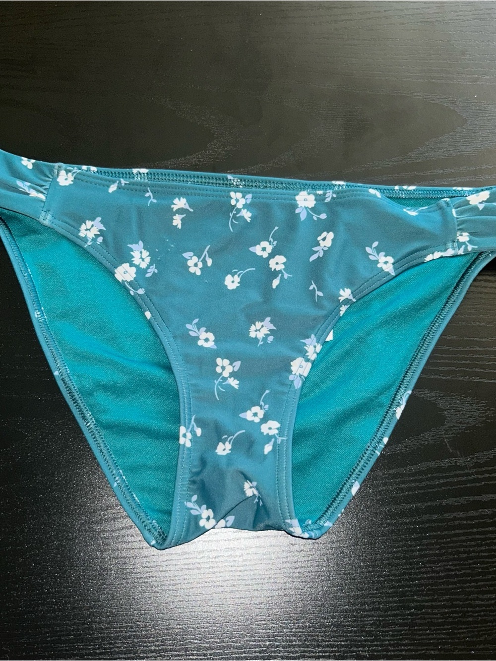 Hollister Teal Floral Bikini Bottoms